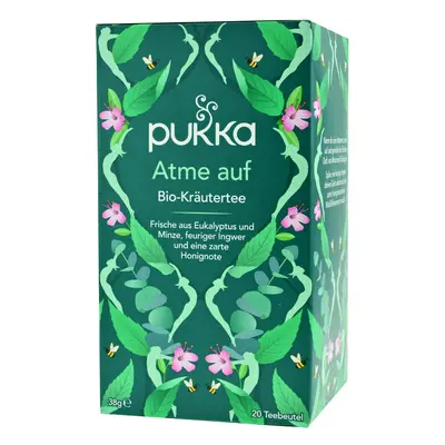 PUKKA Herbs Breathe Up ájurvédikus bio tea eukaliptusszal, mentával és gyömbérrel 20 tasak