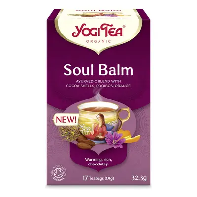 Yogi Tea Soul Balm Organic Ayurvedic tea rooibos, kakaó, narancs 17 x 1,9 g