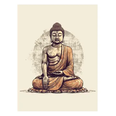 Napos mandala Flexity fali poszter Buddha - Siddhartha Gautama 30x40 cm, 250 g papír Típus: 1