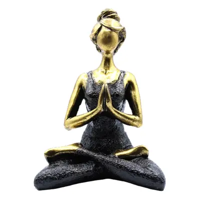 Ancient wisdom AWG Yoga Lady manöken Namasté - bronz - fekete 24 cm