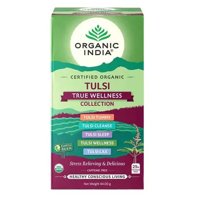 Organic India Tulsi True Wellness filteres tea az optimális egészségért és vitalitásért 25 tasak