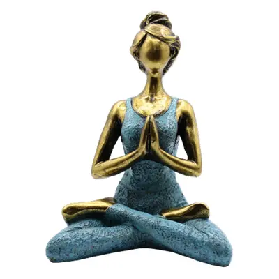 Ancient wisdom AWG Yoga Lady manöken Namasté bronz - türkiz 24 cm