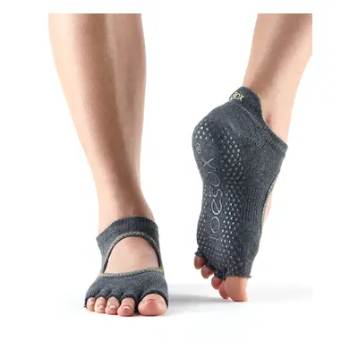 Toesox Halftoe Bellarina Grip csúszásgátló zokni (szén) Méret: XS 33 - 35,5