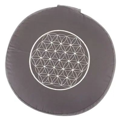 Bodhi Yoga Bodhi meditációs párna RONDO ECO Az élet virága mintával, tönköly töltelékkel 32,5 cm