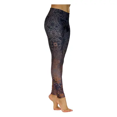 Bodhi Niyama Black Rose leggings jógához és fitneszhez Méret: XS