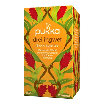 Pukka Herbs PUKKA Gyógynövények Ajurvédikus bio tea- Három gyömbéres tea kurkumával 20 db teafil