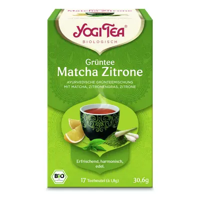 Yogi Tea Matcha Lemon ájurvédikus zöld tea matchával 17 × 1,8g