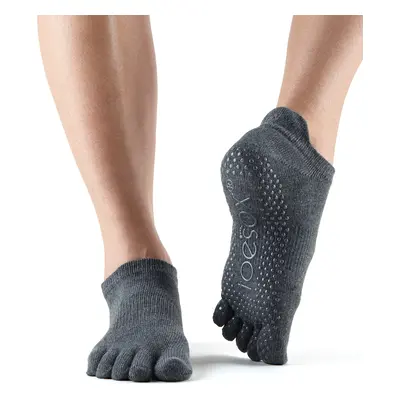 ToeSox Fulltoe Low Rise csúszásmentes zokni Szénszürke Méret: M 39-42,5