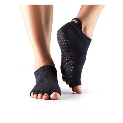 Toesox Halftoe Low rise Grip csúszásgátló fekete zokni (Black) Méret: L 43-45