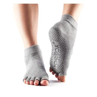 Toesox Halftoe Ankle Grip csúszásgátló zokni Hamvasszürke Méret: L 43-45