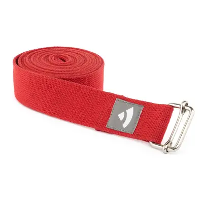 Bodhi Yoga Jóga heveder ASANA BELT PRO fém csattal 3 m Szín: Piros