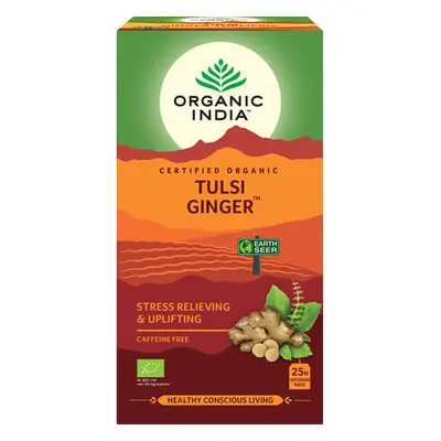 Organic India Tulsi Ginger filteres tea, 25 tasak (25 x 1,8 g)