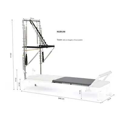 Elina Pilates Nubium Reformer 249 cm Szín: Tower