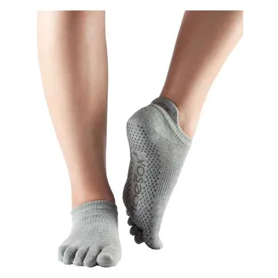 Toesox Fulltou Heather Grey Low Rise csúszásgátló zokni Méret: M 39-42,5