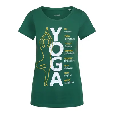 Bodhi Yoga Women Shirt 8 LIMBS női póló (sötétzöld) Méret: S