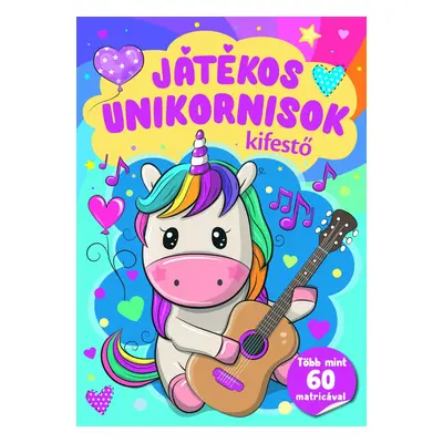 Játékos unikornisok - kifestő