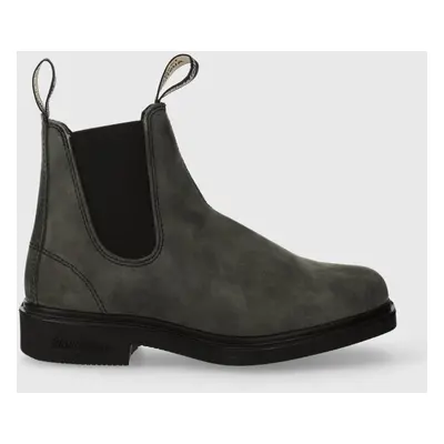 Blundstone magasszárú cipő velúrból szürke, női, lapos talpú, 1308.Rustic.Black