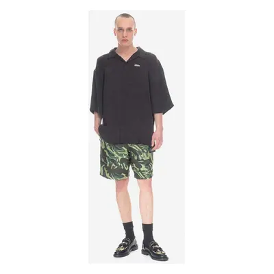 Wood rövidnadrág Kurt Fil Coupe Shorts DARK GREEN zöld, férfi