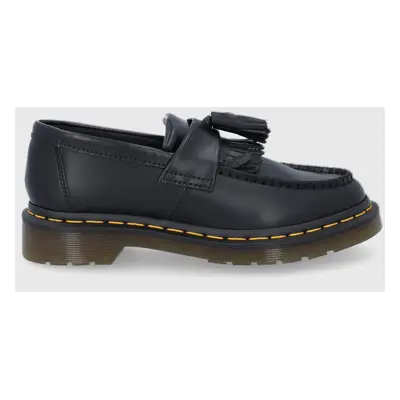 Dr. Martens bőr mokaszin Adrian Yellow Stitch fekete