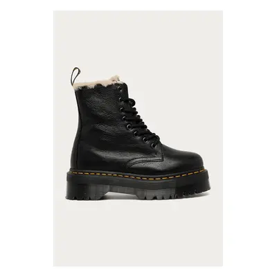 Dr. Martens bőr bakancs Jadon Fl fekete, téliesített, platformos