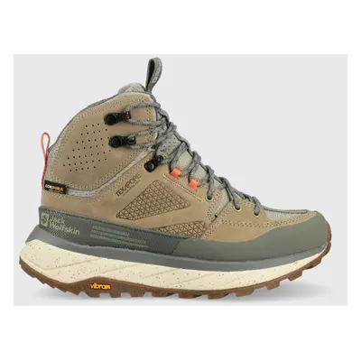 Jack Wolfskin cipő Terraquest Texapore Mid zöld, női