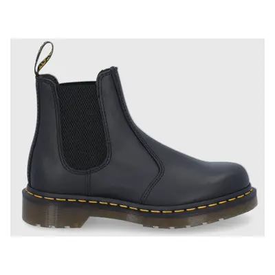 Dr. Martens bőr bokacsizma fekete, női, lapos talpú, DM26799001