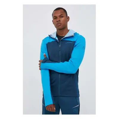 LA Sportiva sportos pulóver Cosmic Hoody sötétkék, mintás, kapucnis