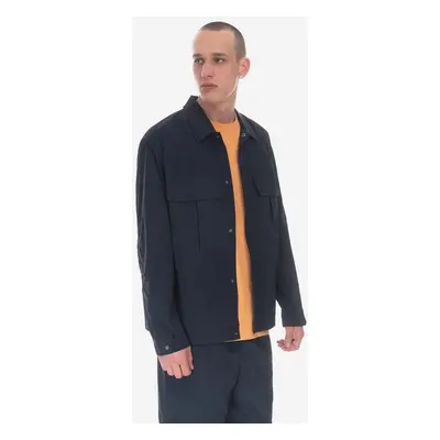 Wood rövid kabát Lennon Nylon Overshirt NAVY férfi, sötétkék, átmeneti