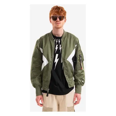 Alpha Industries kifordítható bomber dzseki x Neil Barrett MA-1 1 férfi, zöld, átmeneti