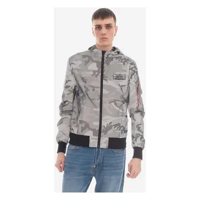 Alpha Industries rövid kabát MA-1 LW Hooded Refl. Camo 126138RC szürke, átmeneti