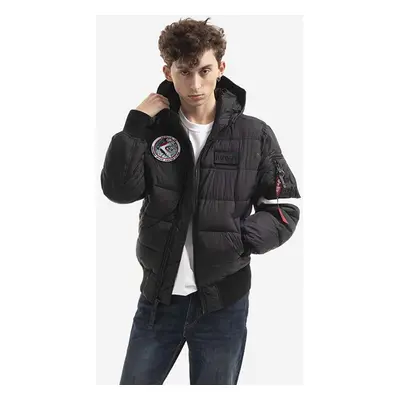 Alpha Industries rövid kabát Hooded Puffer Fd Nasa 3 férfi, fekete, téli