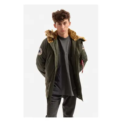 Alpha Industries rövid kabát Polar Jacket 257 zöld, férfi, téli