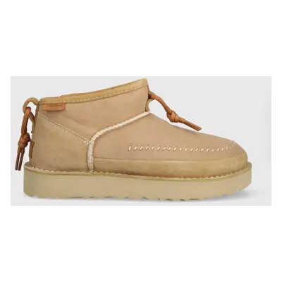 UGG velúr hócipő Ultra Mini Crafted Regenerate bézs