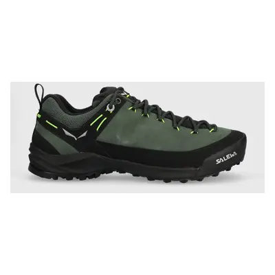 Salewa cipő Wildfire Leather zöld, férfi