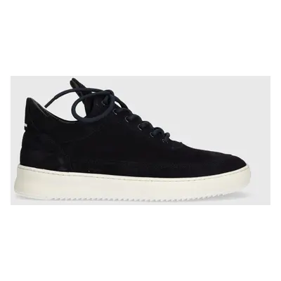 Filling Pieces velúr sportcipő Low Top Suede Organic sötétkék