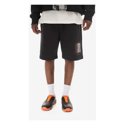 A-COLD-WALL* pamut rövidnadrág Foil Grid Sweat Shorts fekete