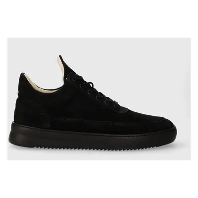 Filling Pieces velúr sportcipő Low Top Suede fekete