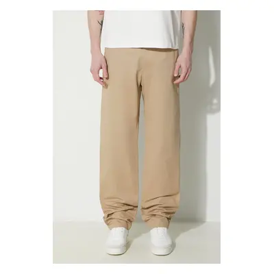 A.P.C. pamut nadrág Pantalon Chuck bézs, egyenes, COGEW.H08408.BAA