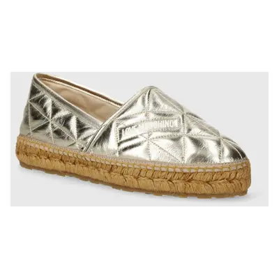 Love Moschino bőr espadrilles sárga, JA10582G0IIF0900