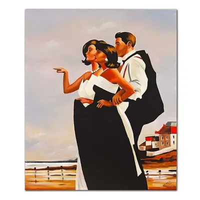 olajfesték reprodukció Jack Vettriano, The Missing Man II