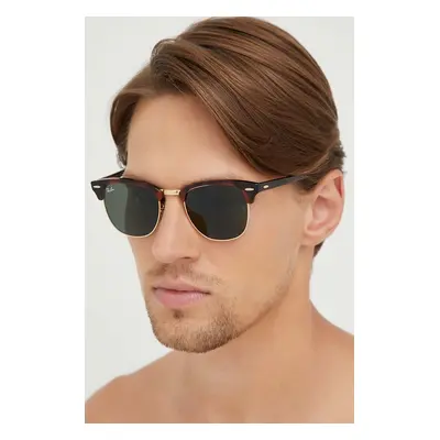 Ray-Ban szemüveg CLUBMASTER barna, férfi, 0RB3016