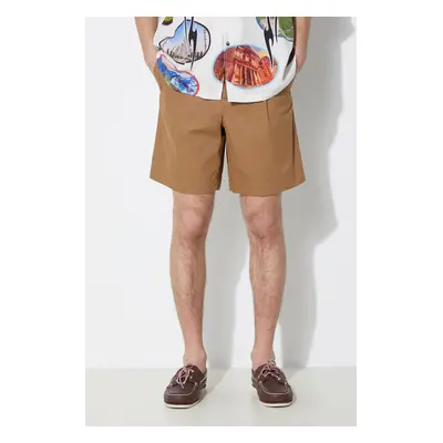 A.P.C. pamut rövidnadrág short crew barna, COGXS-H10198