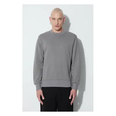 A.P.C. pamut melegítőfelső Sweat Duck szürke, férfi, sima, COGAW-M27771 KHAKI