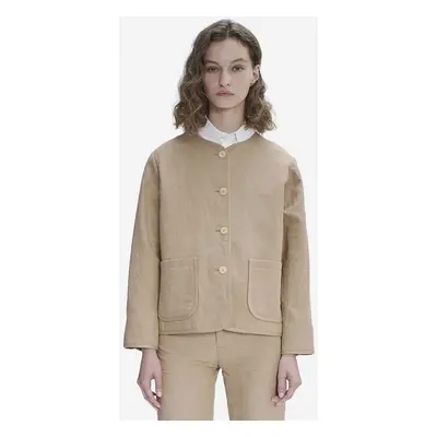 A.P.C. len blézer bézs, sima, oversize