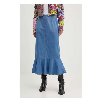 Moschino Jeans farmer szoknya maxi, harang alakú, 0123.3740