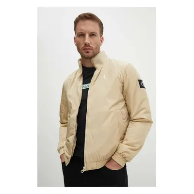 Calvin Klein Jeans bomber dzseki férfi, bézs, átmeneti, J30J325592