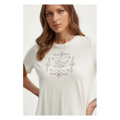 Lauren Ralph Lauren t-shirt női, bézs