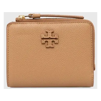 Tory Burch bőr pénztárca McGraw Bi-Fold barna, női, 158904.227