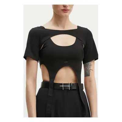 Calvin Klein Jeans bőr öv fekete, férfi, 16.91.BLK01