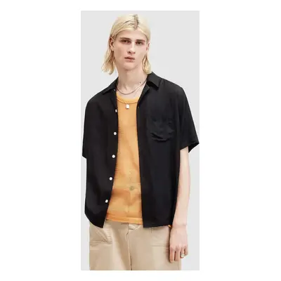 AllSaints ing SUNSMIRK SS férfi, fekete, relaxed, M043SA